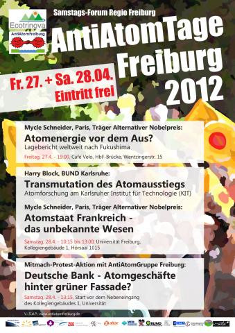 Plakat der Anti-Atom-Tage 2012 - Plakat: Anti-Atom-Gruppe Freiburg - Creative-Commons-Lizenz Namensnennung Nicht-Kommerziell 3.0